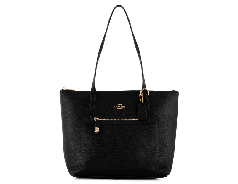 Coach Taylor Leather Tote Bag - Black