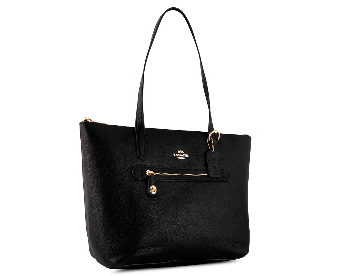 Coach City Zip Black Pebbled Leather Tote shops Bag