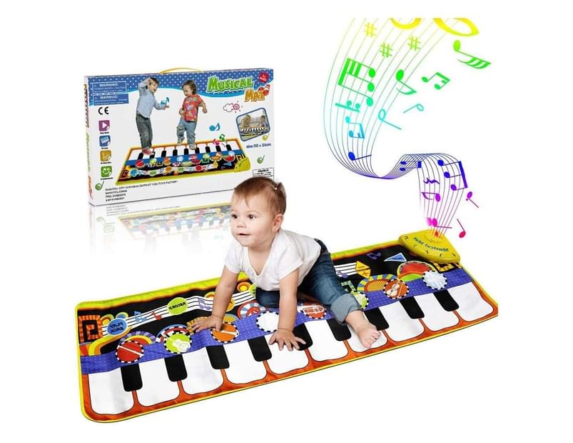 Kids Piano Mat 39.5 X 14 Floor Piano Mat for Kids Music Keyboard Play Mats Electronic Musical Carpet for Toddlers Boys Girls 