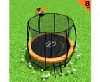 Kahuna Trampoline 8ft with Basketball Set - Orange