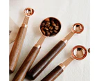 4Pcs Measuring Cup Eco-friendly Rust-proof Stainless Steel Plating Measuring Cup Spoon for Home-A