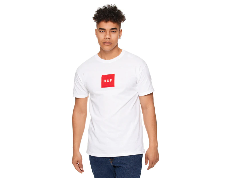 Huf Essentials OG Logo Mens Short Sleeve T-Shirt - Athletic Grey