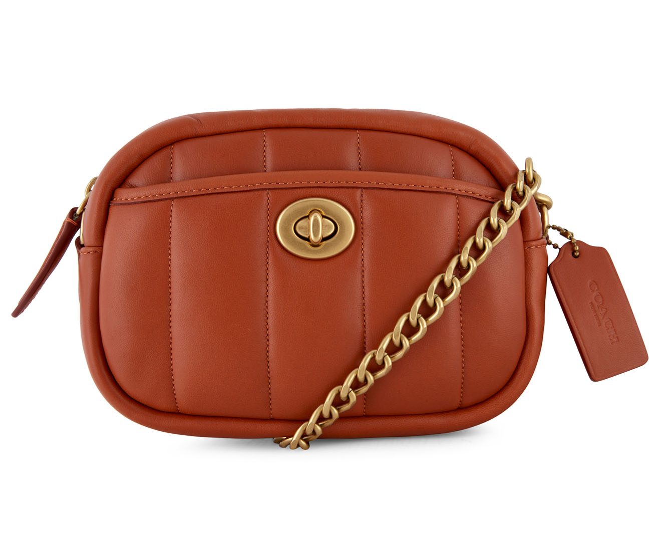 Coach Quilted Camera Crossbody Bag - Canyon 