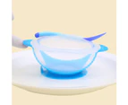 Baby Children Training Feeding Dinner Bowl Spoon Tableware Set with Suction Cup-Yellow