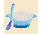 Baby Children Training Feeding Dinner Bowl Spoon Tableware Set with Suction Cup-Pink