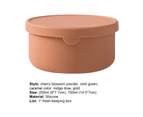 Lunch Container Leak-proof Heat Resistant Silicone Safe Food Storage Containers for Home-Caramel Color - Caramel Color