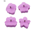 4Pcs/Set Cookie Cutter Cartoons Pattern Non-Stick Plastic Pastry Pressing Mould for Kitchen-11