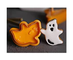 4Pcs Halloween Pumpkin Ghost Fondant Cake Biscuit Cutter Plunger Cookies Mold