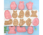 1 Set Easter Rabbit Pattern Cookie Cutters Anti-corrosion PP Children Holiday Biscuit Molds Kitchen Supplies