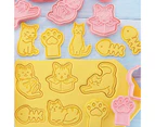 1 Set Cats Pattern Cookie Cutters Non-stick PP Celebration Birthday Biscuit Molds Kitchen Tools