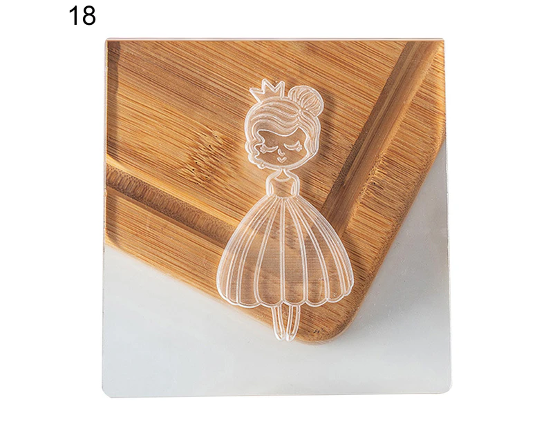 Cookie Cutter Princess Castle Pattern Shatterproof Plastic Biscuit Cutting Mould Birthday Gift-18