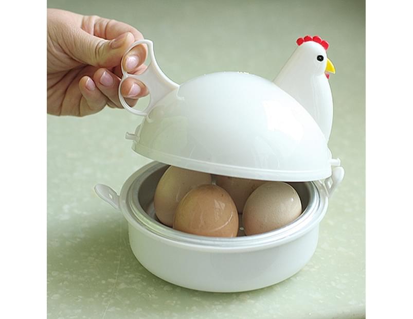 Home-X Microwave Chicken Design Egg Boiler 