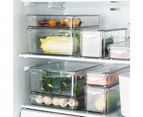 Refrigerator Organizer Bins Thicker High Visibility Transparent Pantry Fridge Freezer Food Storage Bins with Handle for Home