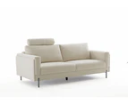 HEY Dolly White Sofa/ Polyester Upholstery/Plywood Frame/Steel legs/Two Seater/Three Seater