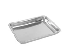 Stainless Steel Rectangular Grill Fish Baking Tray Plate Pan Kitchen Supply-2#