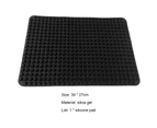 Baking Trays Non-Stick Heat Resistant Silicone Reducing Healthy Large Roasting Mat Kitchen Accessories-Black