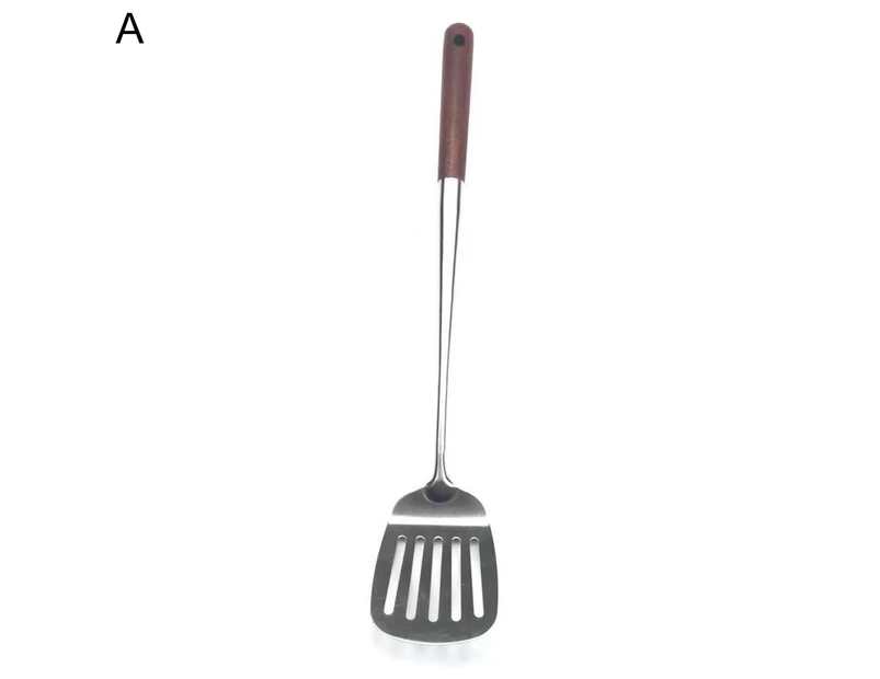 Cooking Slotted Spatula Anti-slip Ergonomic 304 Stainless Steel Food Lifter Cooking Slotted Shovel Baking Tool-A