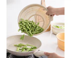 Drain Basket Double Layers Multifunctional PP Kitchen Colander Strainer Household Supplies-Cream-coloured - Cream-coloured