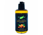 ORGANIC SWEET ALMOND OIL, COLD-PRESSED, 100% PURE, NATURAL (Cosmetic & Pharmaceutical  grade) - 200ml, Without Pump
