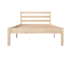 Bed Frame Solid Wood Pine 90x190 cm 3FT Single - Brown