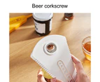 Labor-saving Bottle Opener Anti-rust Burr Free Anti-slip Grooves Corkscrew Household Supplies-White