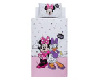 Minnie Mouse 100% Cotton Single Duvet Cover/Doona/Quilt and Pillowcase Set
