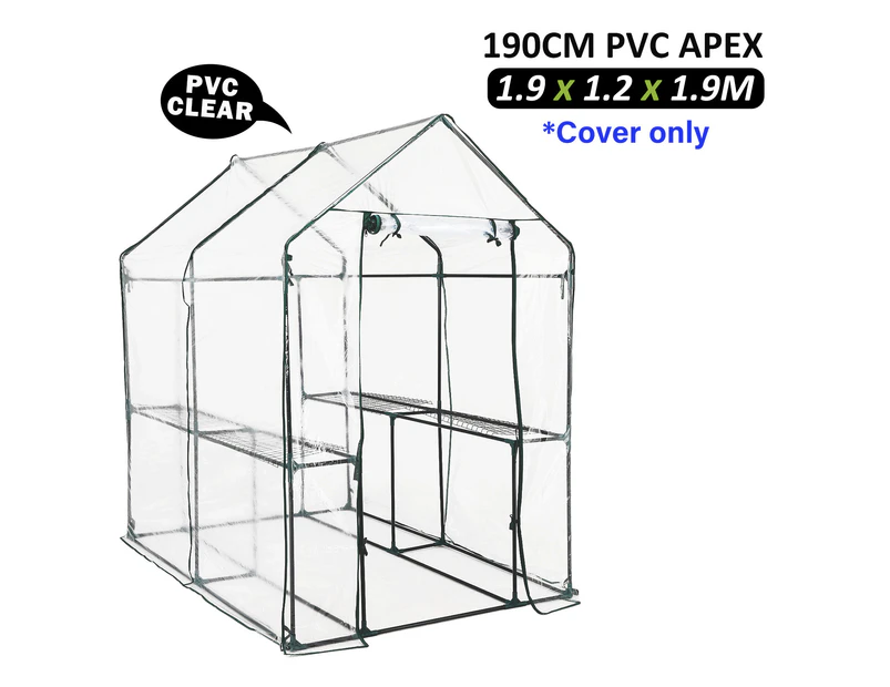 Home Ready Garden Greenhouse Shed PVC Cover Only 190cm Apex
