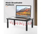 Advwin Adjustable Height Monitor Riser Stand Laptop Display Riser Shelf Ergonomic Design Breathable Mesh Desktop
