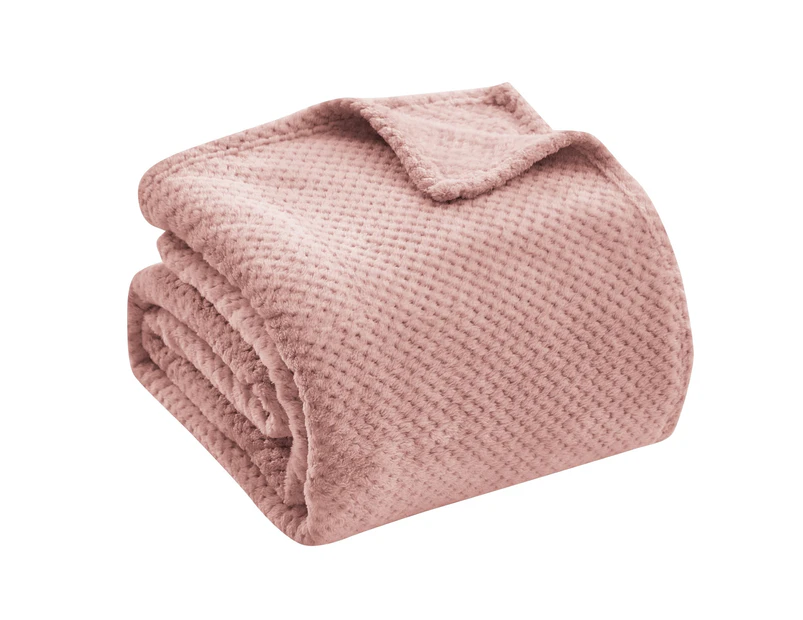 Cozy Plush Luxury Blanket Fleece Throw Blanket - Blush