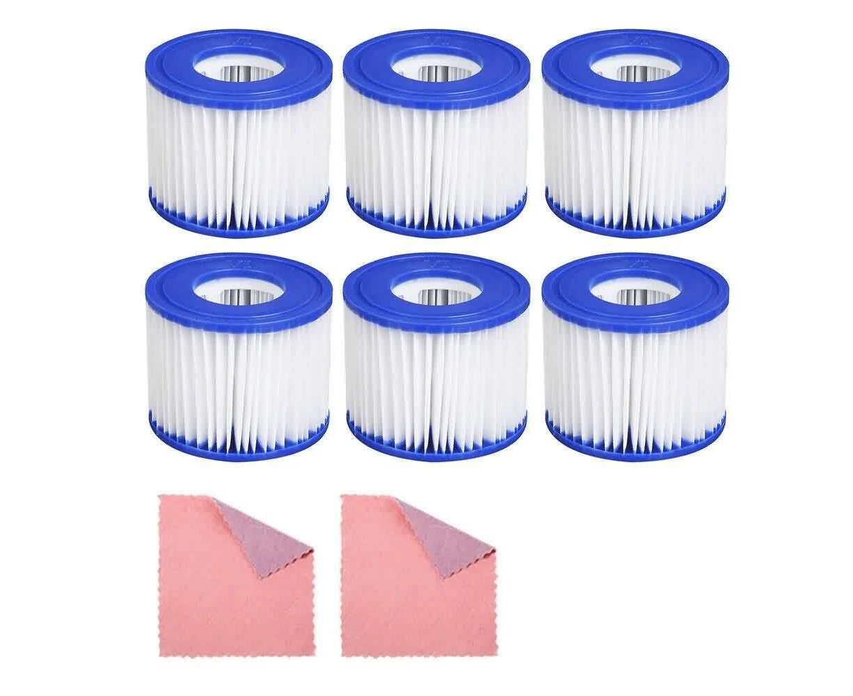 6pcs Lay Z Spa Filter Cartridge Size VI 58323 For Bestway Replacement Cartridge