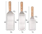 Griddle Stainless Steel Scraper Pancake Turner Spatula Set