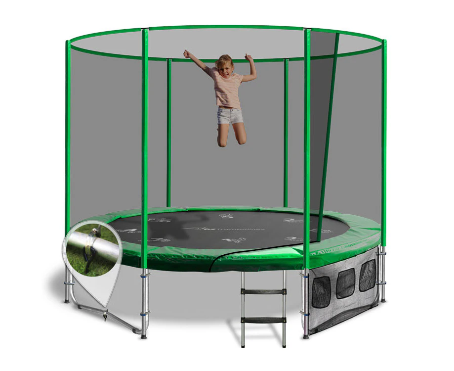 8ft Round Summit Trampoline - Green