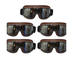 Brown Adult Motorcycle Goggles Eye Protection Cycling Sports Motocross