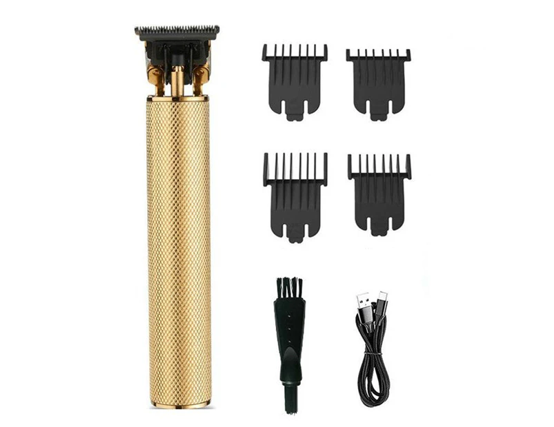 USB Rechargeable Professional Electric Hair Trimmer Grooming Kit - Gold