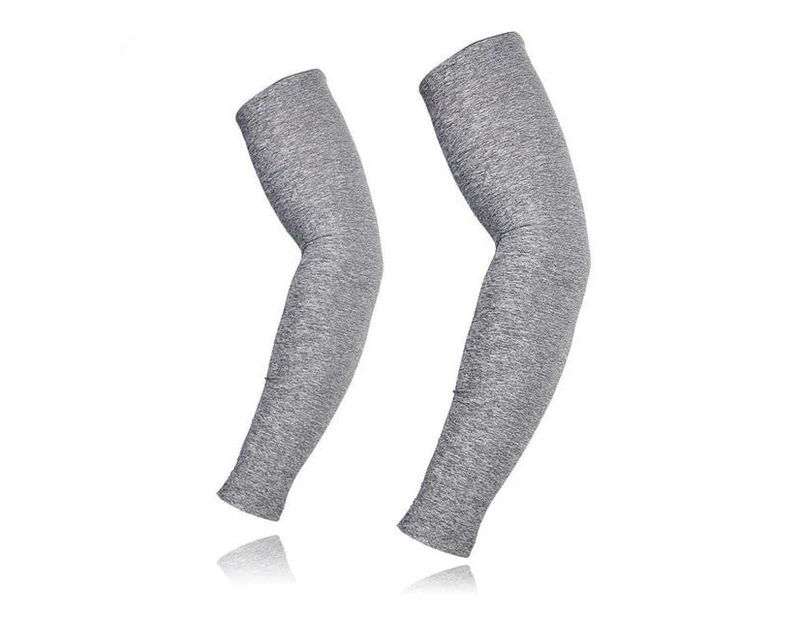 Bike Accessories Cycling Uv Sun Protection Arm Sleeves For Outdoor Games Driving Sleeves - Grey