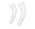 Bike Accessories Cycling Uv Sun Protection Arm Sleeves For Outdoor Games Driving Sleeves - White
