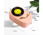 Retro Gramophone Wireless Portable Subwoofer Plug-in Card Mini Bluetooth Speaker Pink_Standard