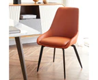Chou Luxury PU Leather Dining Chair/Nordic/Modern/Grey/Orange - Grey