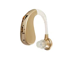 Rechargeable Mini In Ear Hearing Aid Digital Enhancer Sound Amplifier - Gold