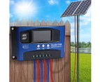 100A Solar Charge Controller 12V 24V Regulator Auto Dual USB Mppt Battery