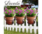 Levede 3x Plant Stand flower Holder Hanging Pot Basket Plant Garden Wall Storage - Bronze