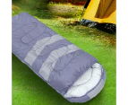 Mountview Single Sleeping Bag Bags Outdoor Camping Hiking Thermal -10℃ Tent Grey