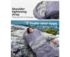 Mountview Single Sleeping Bag Bags Outdoor Camping Hiking Thermal -10? Tent Grey