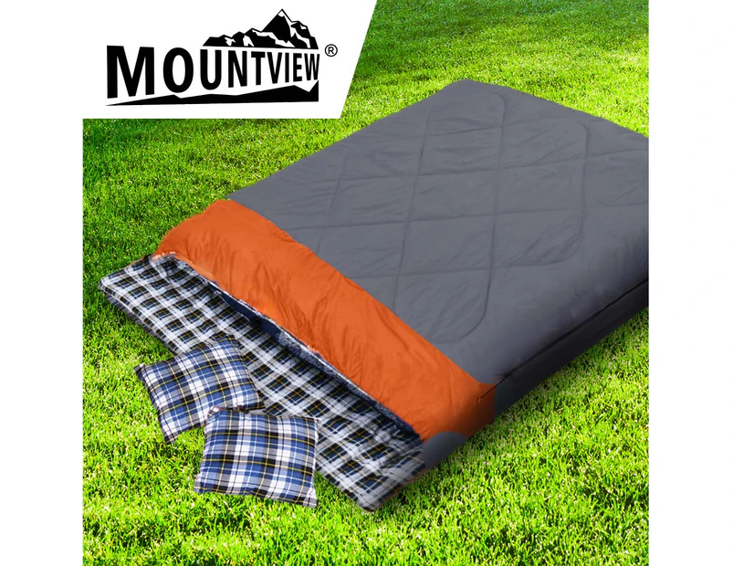 Mountview Double Sleeping Bag Bags Outdoor Camping Hiking Pillow -10? Thermal