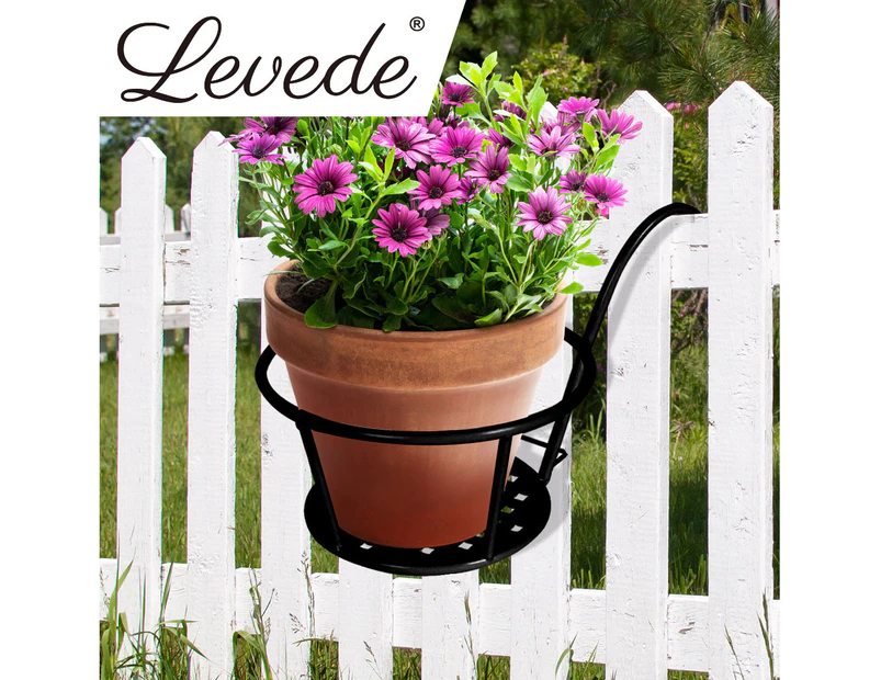 Levede 1x Flower Holder Plant Stand Hanging Pot Basket Plant Garden Wall Storage