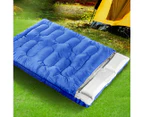 Mountview Sleeping Bag Double Bags Outdoor Camping Thermal 0℃-18℃ Hiking Blue