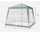 Mountview Gazebo Marquee 3x3m Mesh Side Wall Outdoor Canopy Wedding Tent Gazebos