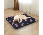 PaWz Dog Calming Bed Cat Pet Washable Removable Cover Cushion Mat Mattress Navy M