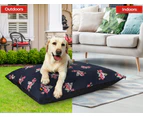 PaWz Dog Calming Bed Cat Pet Washable Removable Cover Cushion Mat Mattress Navy M