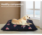 PaWz Dog Calming Bed Cat Pet Washable Removable Cover Cushion Mat Mattress Navy M